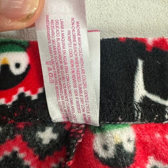 No Boundaries XL Red Black Penguin Ho Ho Ho Pattern Christmas Leggings - Picture 5 of 5